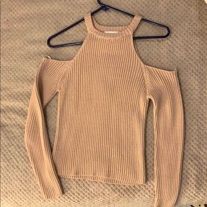 Light pink cold shoulder long sleeve